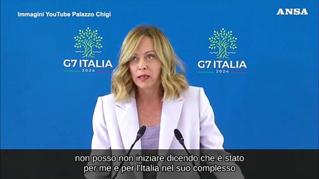 Meloni: "Un onore presiedere il G7, e' stato un successo"