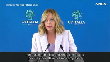 Meloni: "Un onore presiedere il G7, e' stato un successo"