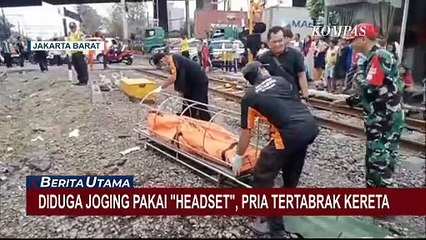 Jogging Pakai Headset, Pria di Grogol Tewas Tertabrak Kereta