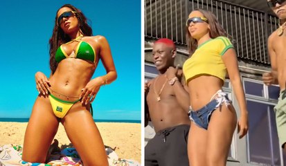 Anitta y el micro bikini con el que apoya a Brasil rumbo a la Copa América