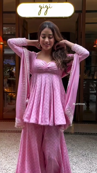 Jhanvi Kapoor in Pink Dress  Barbie Girl 