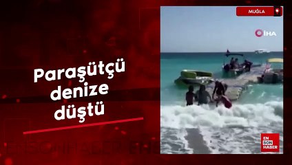 Muğla'da paraşütçü denize düştü