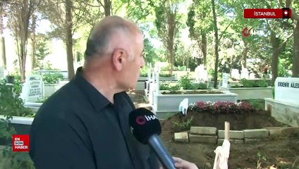 Baba Özer Aci, oğlunun mezarını ziyaret etti