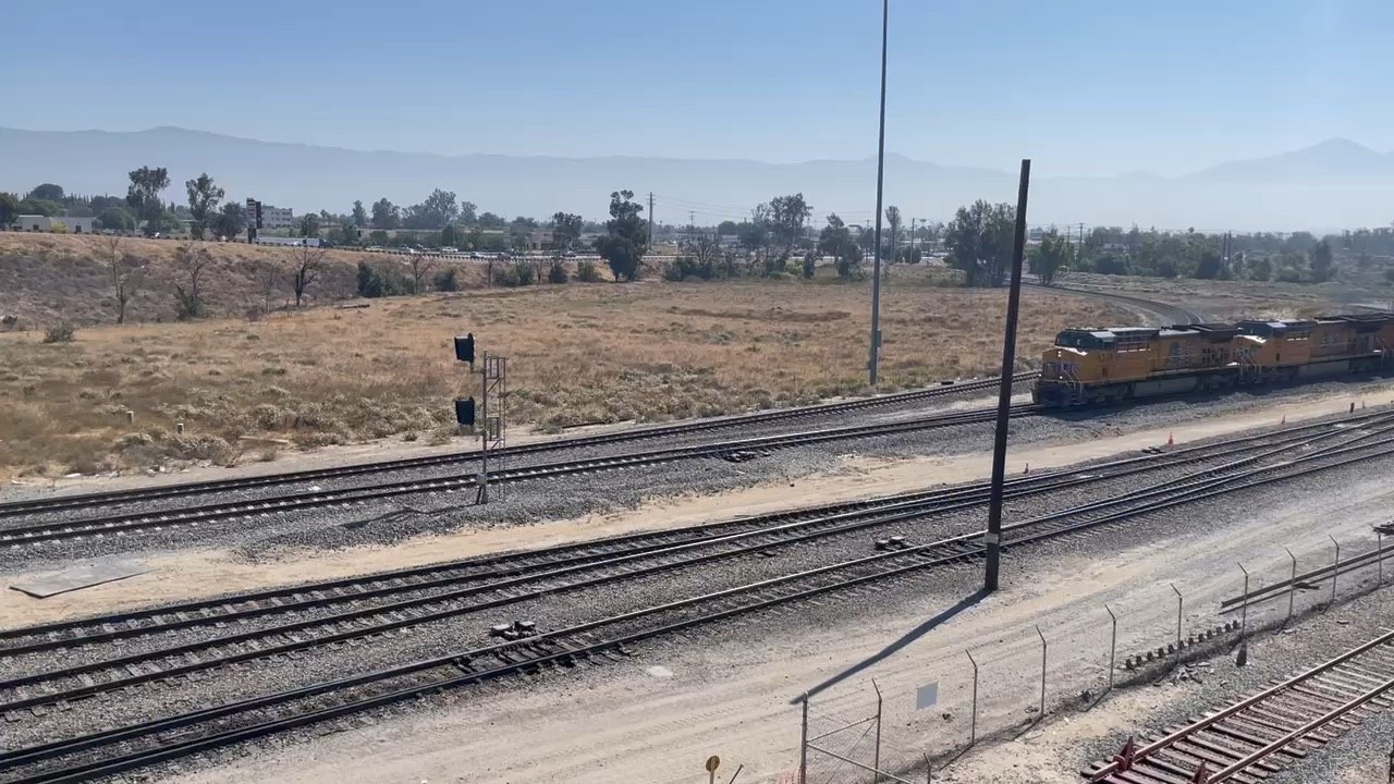 UP 6246 Arriving Westbound Manifest Train at West Colton Yard