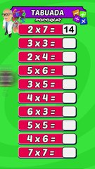 Tabuada até 7 🧮