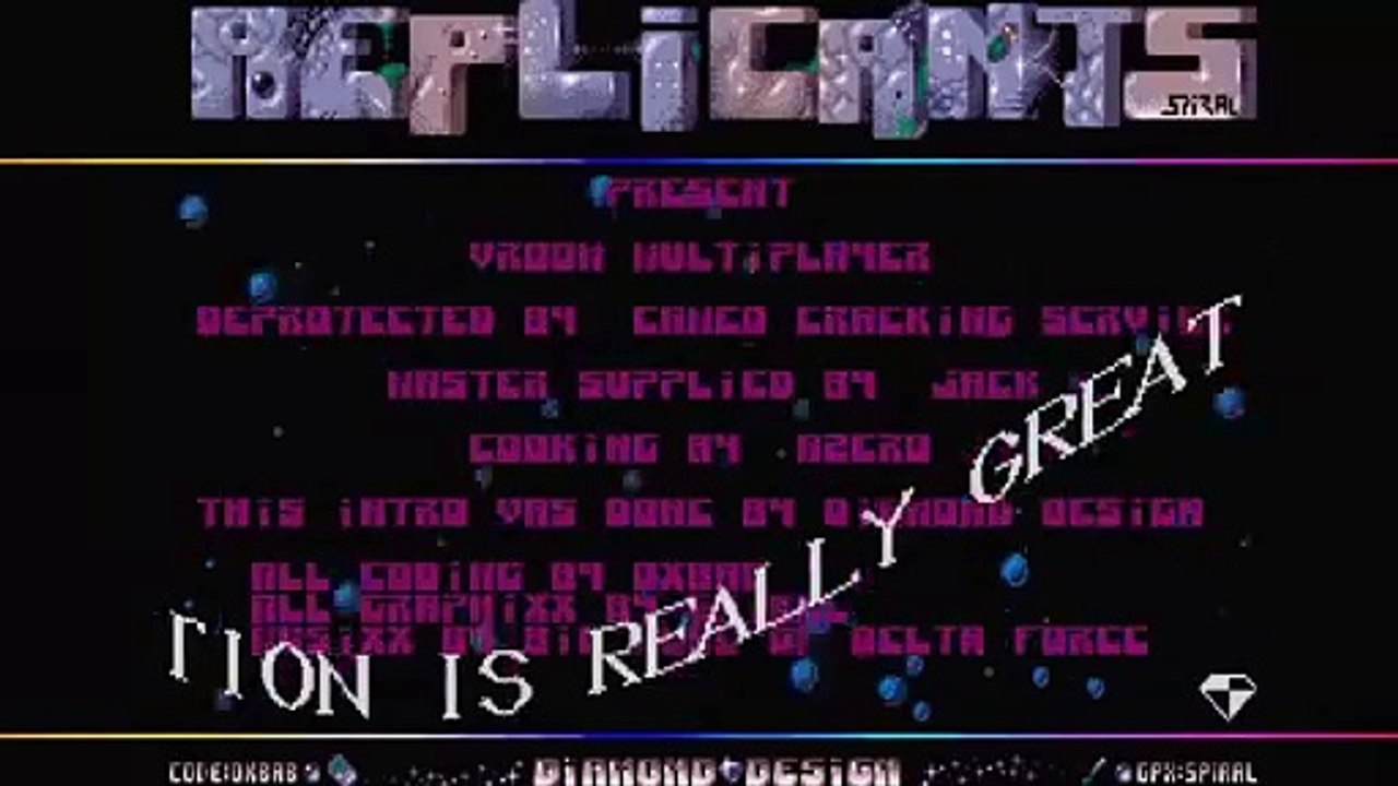 Atari ST Cracktro - Vroom by Replicants