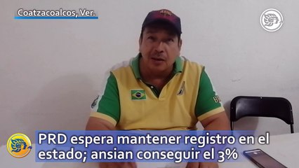 PRD espera mantener registro en el estado; ansian conseguir el 3%