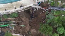 폭우 덮친 칠레 해안도시에 대형 싱크홀...고급 아파트 붕괴 위험 / YTN