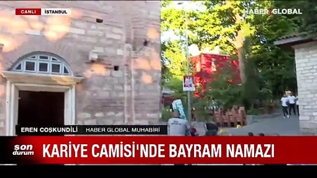 Kariye Camisi'nde 79 yıl sonra ilk bayram namazı kılındı