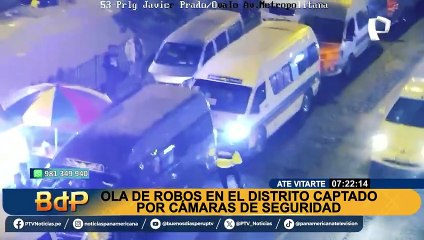 Ate: capturan a delincuente que le robo celular a mujer en una cúster