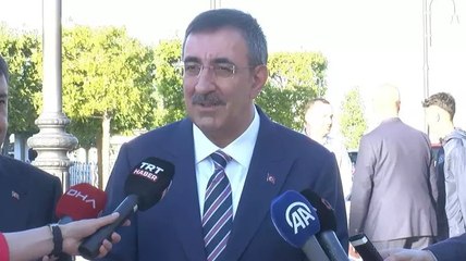 Cumhurbaşkanı Yardımcısı Cevdet Yılmaz, bayram namazı sonrası açıklama yaptı