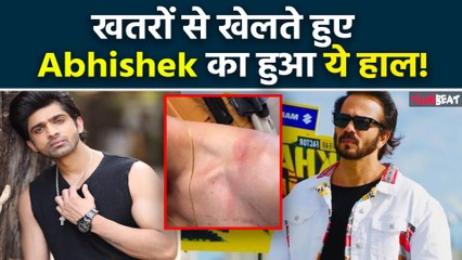 KKK14: Abhishek Kumar की Stunt के दौरान ऐसी हालत, Video देख fans का चकराया सिर! FilmiBeat