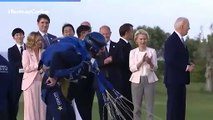 E? jesino il coordinatore dei paracadutisti al G7, il video con i big del mondo