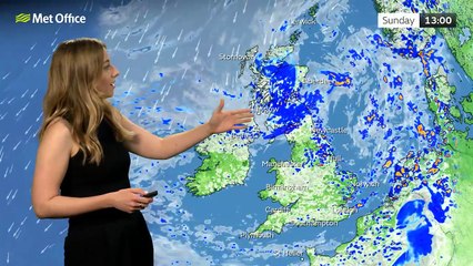 Met Office Afternoon Weather Forecast 16/06/24 - Rain and sunshine