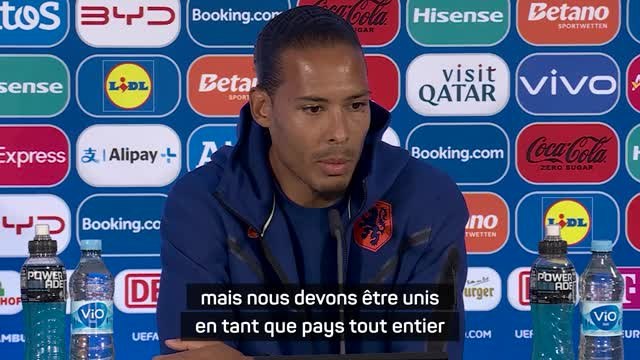 Pays-Bas - Van Dijk : Nous devons être unis en tant que pays tout entier