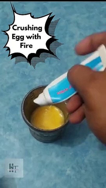 crushing egg with fire