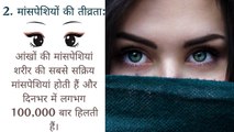 आँखों के 10 अद्भुत तथ्य: Human Eyes ️️ 10 Amazing Facts in Hindi. Eye Education Video