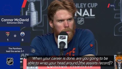 McDavid not reflecting on breaking Gretzky's assist record