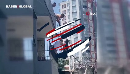 Damdan atlayan kurbanlık keçiyi elektrik telleri yakaladı