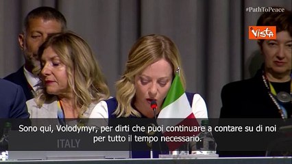 Meloni: "Trasformare  il futuro di pace e libert? per l'Ucraina in realt?"