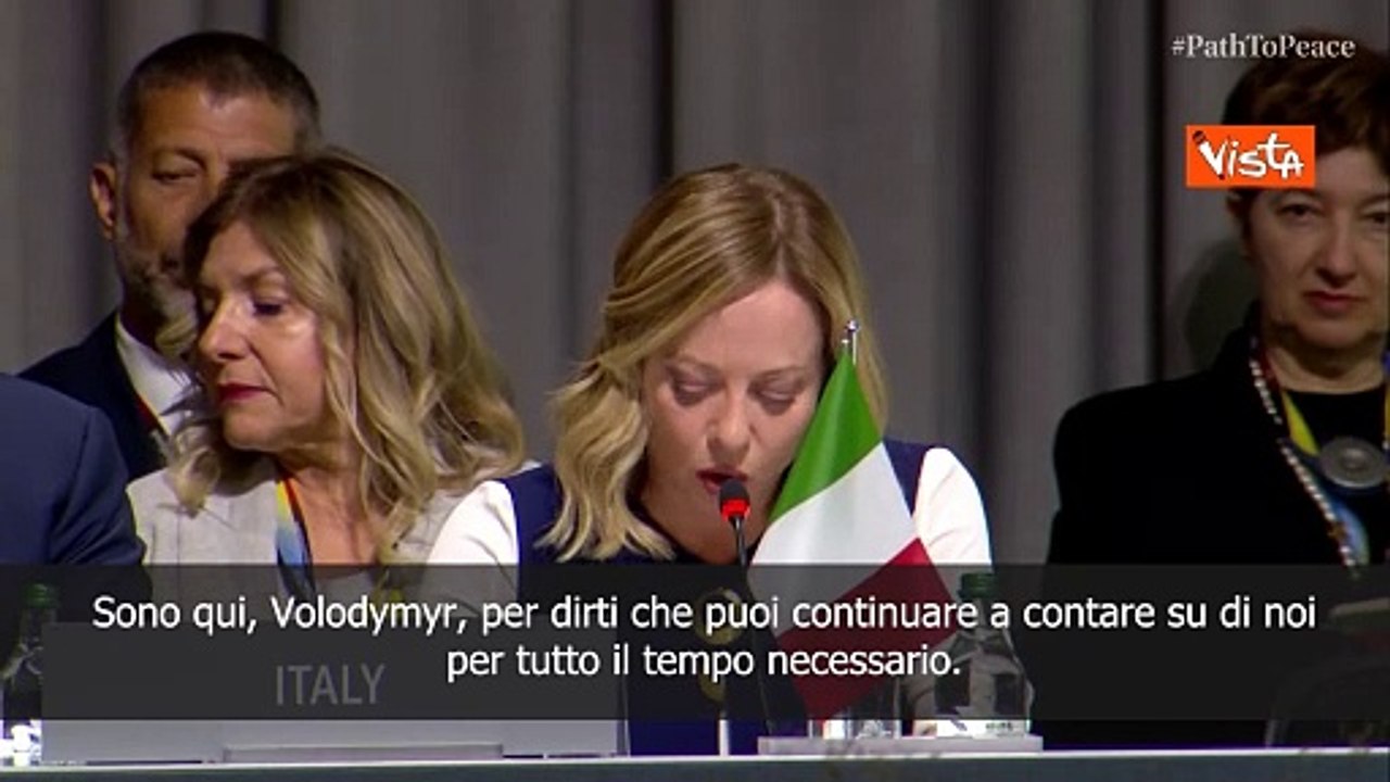 Meloni: "Trasformare  il futuro di pace e libert? per l'Ucraina in realt?"