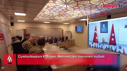 Cumhurbaşkanı Erdoğan Mehmetçik'in bayramını kutladı