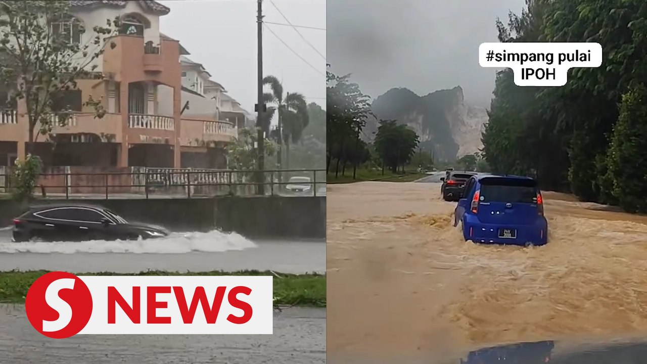 Heavy downpour triggers flash floods in Simpang Pulai