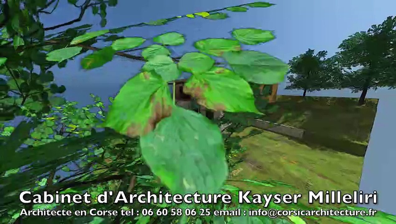 Villa contemporaine écologique en béton de terre (Tuf + chaux style Pisé)  en Corse du Sud par corsicarchitecture architecte en corse