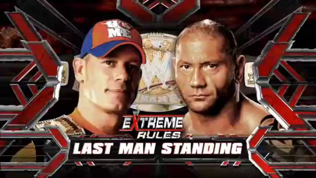 WWE Extreme Rules 2010 - Batista vs John Cena (Last Man Standing Match, WWE Championship)