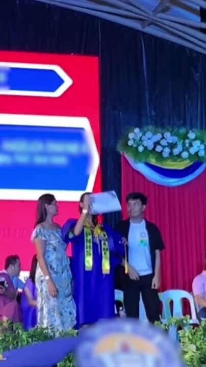 Student Mistakenly Puts Diploma on Their Head Instead of Graduation Cap