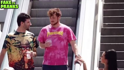 TOUCHING HANDS ON THE ESCALATOR PRANK!!