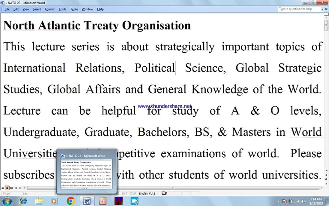 North Atlantic Treaty Organisation NATO VS Russia Communism and Muslim World. Prof Qayum Mangi