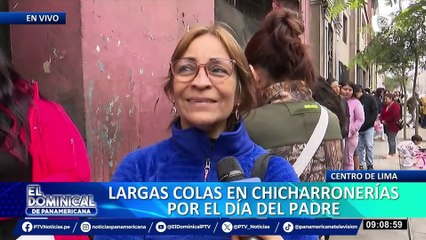 Día del Padre: extensas colas en chicharronerías del Cercado de Lima