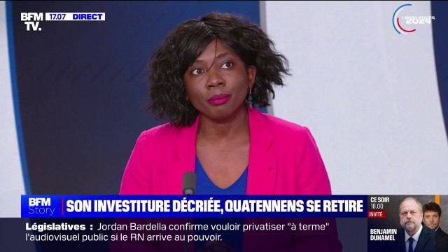 Retrait de la candidature d'Adrien Quatennens aux législatives: Nous ne croyons pas qu'une personne puisse être condamnée à vie socialement , réagit Danièle Obono (LFI)
