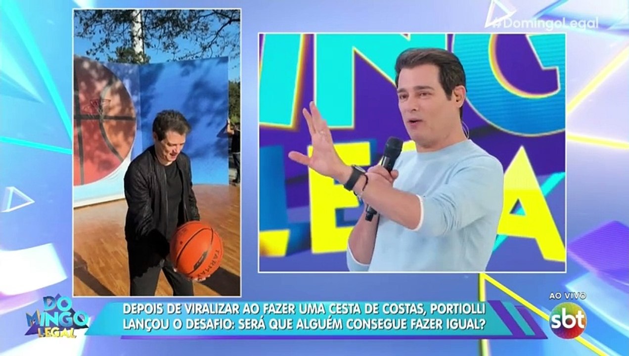 Celso Portiolli quebra recorde com dupla cesta inacreditável no Domingo Legal