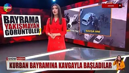 Ankara'da kurban keserken kavgaya tutuştular