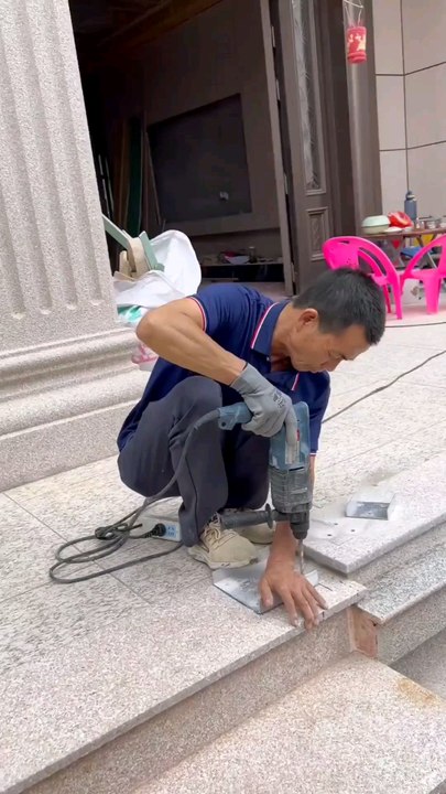 Modern railings are being installed 
