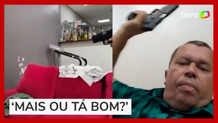 Vice-prefeito de Catende (PE) se filma atirando contra parede da própria residência