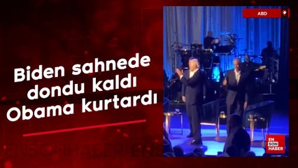 Biden yine sahnede dondu kaldı: Obama yardımına yetişti