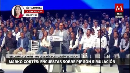 Marko Cortés afirma que encuestas sobre el PJF son una simulación