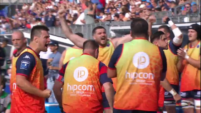 TOP 14 - Essai de Barnabé MASSA (FCG) - FC Grenoble - Montpellier Hérault Rugby
