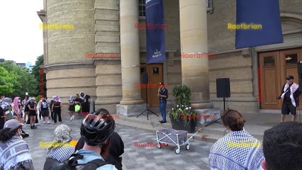 Rally - No business as usual while gaza is under attack (caught last two speeches, missed the beginning)