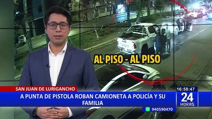 SJL: No les importó que había 4 niños y uno en brazos para robarle camioneta a un agente de la Policía