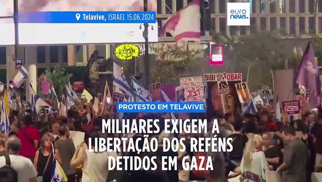 “Tragam toda a gente para casa”: Milhares de pessoas em Telavive exigem a libertação dos reféns do H