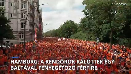 Hamburgban a rendőrök rálőttek egy csákánnyal és molotov-koktéllal fenyegető férfire