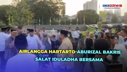 Airlangga Hartarto hingga Aburizal Bakrie Salat Iduladha di Masjid Ainul Hikmah DPP Golkar