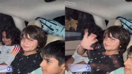 Shah Rukh Khan के लाडले Abram Khan Party में Chill करते दिखे, Paps को Smile करते हुए दिए Pose