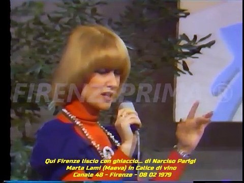 Qui Firenze liscio con ghiaccio... Marta Lami (Maeva) in Calice di vino Canale 48 - 08 02 1979