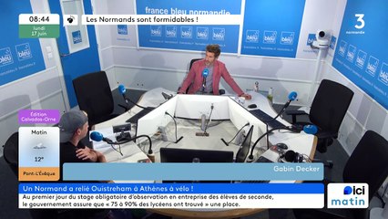Gabin Decker a fait Ouistréham-Athènes à vélo