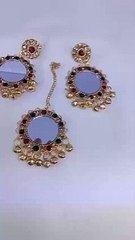 Beautiful Bindiya And Earrings Pair